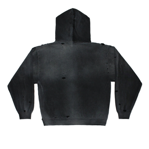 LA SLASH DESTROYED HOODED FLEECE