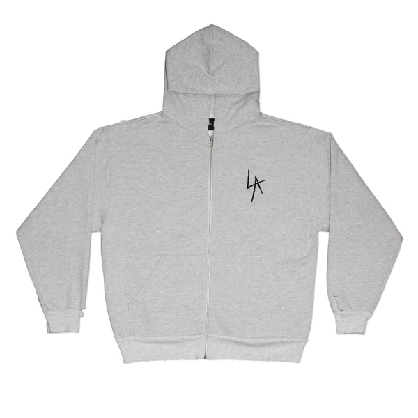 LA SLASH DESTROYED ZIP FLEECE