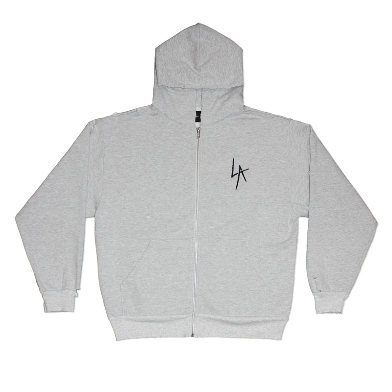 LA SLASH DESTROYED ZIP FLEECE