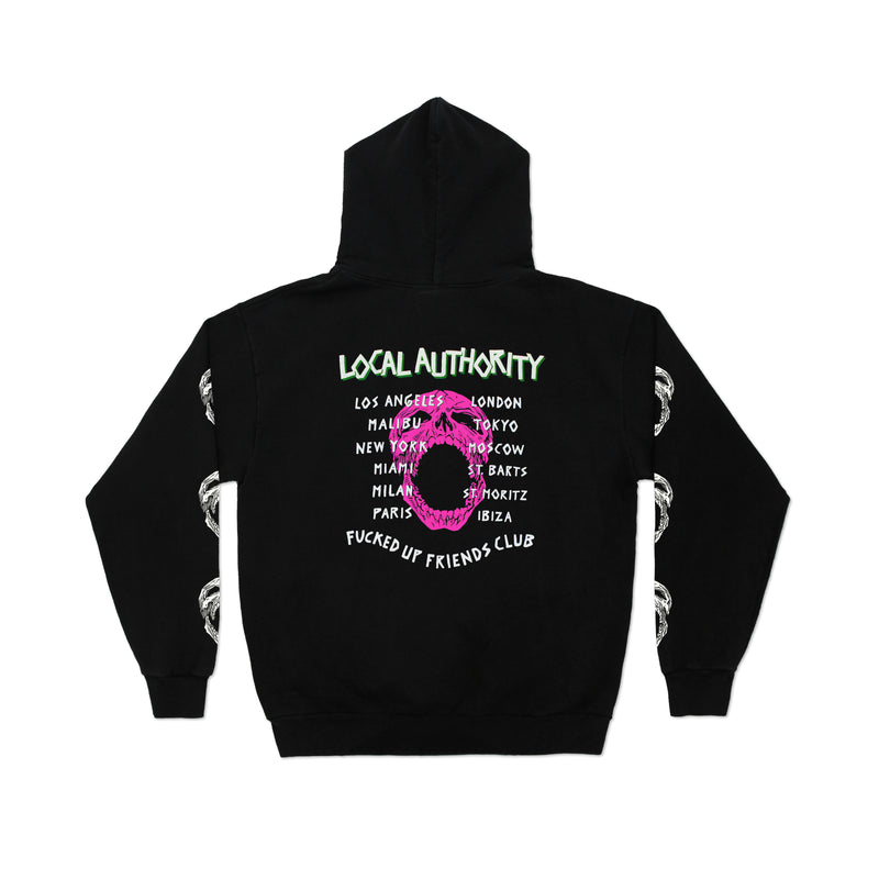 SKULL TOUR HOODED FLEECE