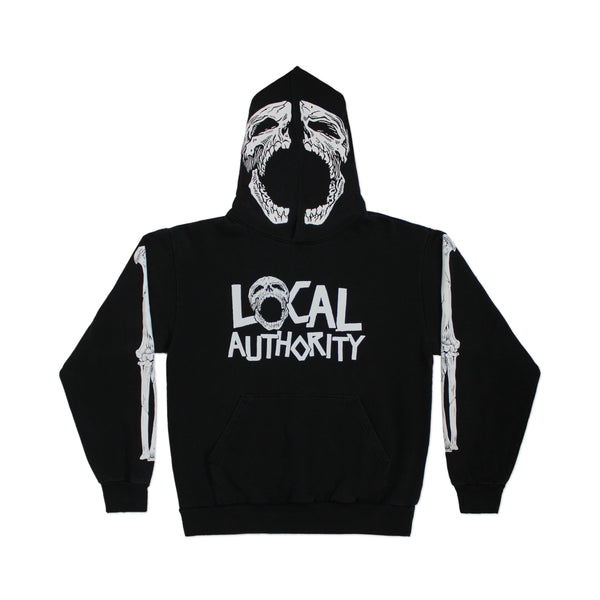 SKELETAL HOODED FLEECE