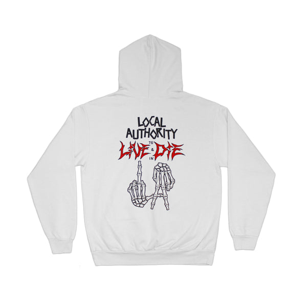 LA BONES TIL DEATH HOODED FLEECE