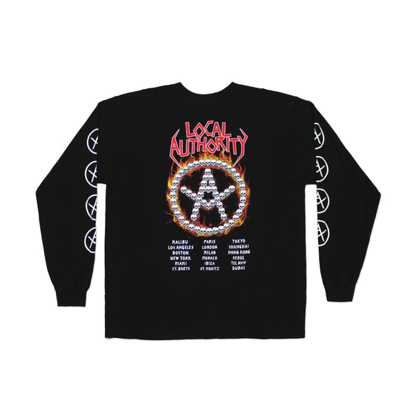 TRI SKULL TOUR LONG SLEEVE SHOP TEE