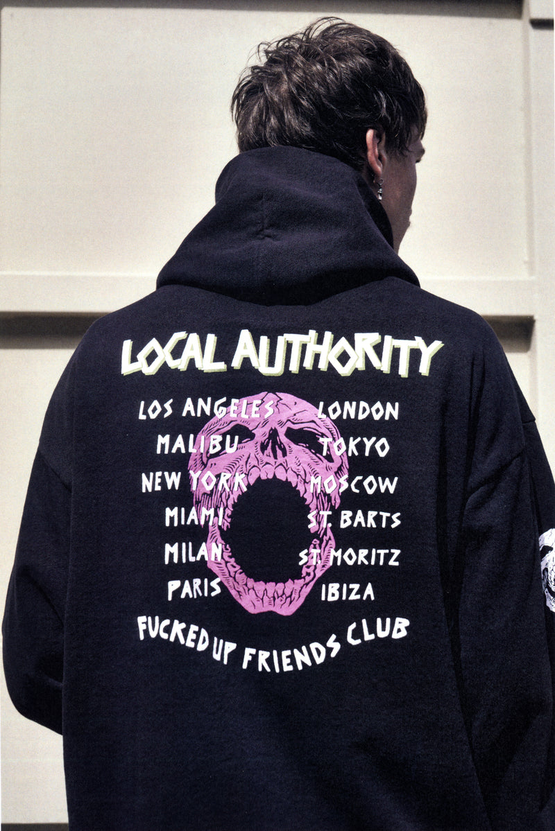 SKULL TOUR HOODED FLEECE